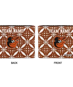Alternative view of Baltimore Orioles Wallet - Personalized Geometric Star Orange White