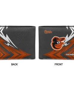 Alternative view of Baltimore Orioles Wallet - Personalized Sharp Arrow Streaks Orange Black