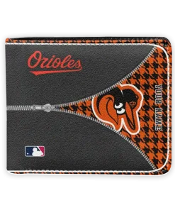 Baltimore Orioles Wallet - Personalized Zipper Split Orange Black