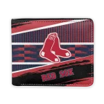 Boston Red Sox Wallet - Personalized Checkerboard Brush Red Black