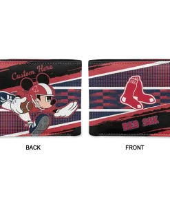 Alternative view of Boston Red Sox Wallet - Personalized Checkerboard Brush Red Black