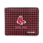 Boston Red Sox Wallet - Personalized Classic Houndstooth Red