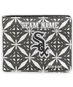 Chicago White Sox Wallet - Personalized Geometric Star Black White