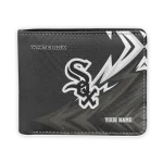Chicago White Sox Wallet - Personalized Sharp Arrow Streaks Black
