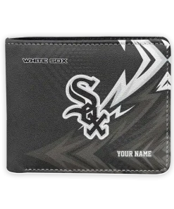Chicago White Sox Wallet - Personalized Sharp Arrow Streaks Black