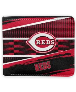 Cincinnati Reds Wallet - Personalized Checkerboard Brush Red Black