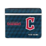 Cleveland Guardians Wallet - Personalized Cube Illusion Navy Blue