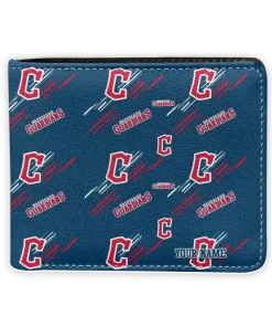 Cleveland Guardians Wallet - Personalized Streak Motif Navy Blue