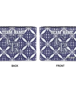 Alternative view of Colorado Rockies Wallet - Personalized Geometric Star Blue White