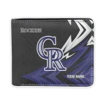 Colorado Rockies Wallet - Personalized Sharp Arrow Streaks Blue Black