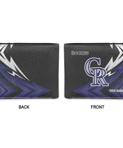 Alternative view of Colorado Rockies Wallet - Personalized Sharp Arrow Streaks Blue Black