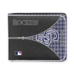 Colorado Rockies Wallet - Personalized Zipper Split Blue Black
