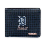 Detroit Tigers Wallet - Personalized Classic Houndstooth Navy