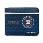 Houston Astros Wallet - Personalized Cube Illusion Blue