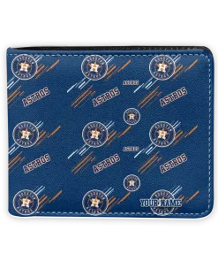 Houston Astros Wallet - Personalized Streak Motif Blue