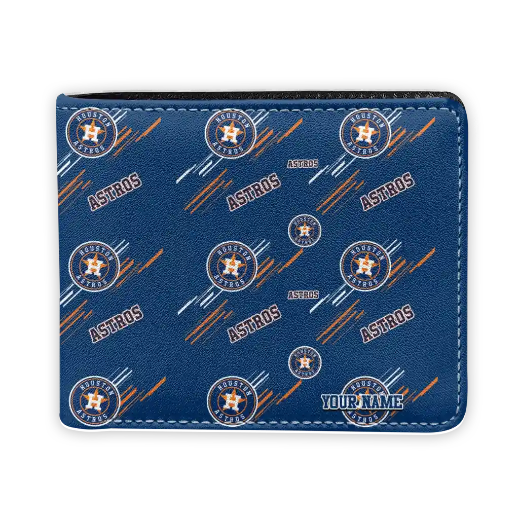 Houston Astros Wallet - Personalized Streak Motif Blue