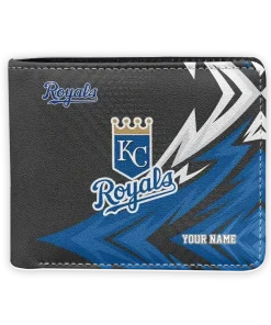 Kansas City Royals Wallet - Personalized Sharp Arrow Streaks Royal Blue Black