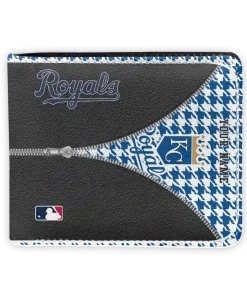Kansas City Royals Wallet - Personalized Zipper Split Royal Blue Black