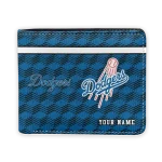 Los Angeles Dodgers Wallet - Personalized Cube Illusion Blue