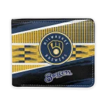 Milwaukee Brewers Wallet - Personalized Checkerboard Brush Yellow Black