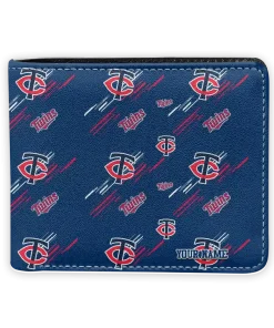 Minnesota Twins Wallet - Personalized Streak Motif Navy