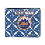 New York Mets Wallet - Personalized Geometric Star Blue White