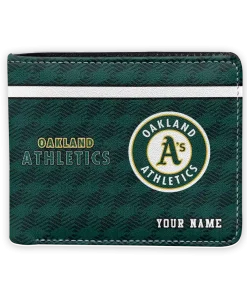 Oakland Athletics Wallet - Personalized Cube Illusion Green