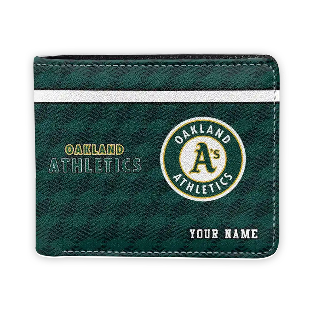 Oakland Athletics Wallet - Personalized Cube Illusion Green
