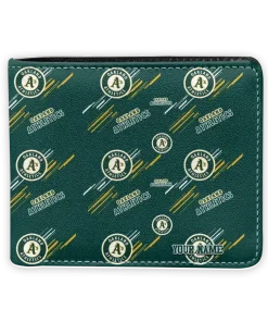 Oakland Athletics Wallet - Personalized Streak Motif Green