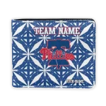 Philadelphia Phillies Wallet - Personalized Geometric Star Blue White
