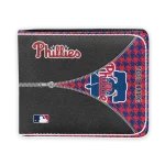 Philadelphia Phillies Wallet - Personalized Zipper Split Red Black