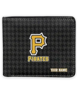 Pittsburgh Pirates Wallet - Personalized Classic Houndstooth Black