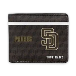 San Diego Padres Wallet - Personalized Cube Illusion Brown