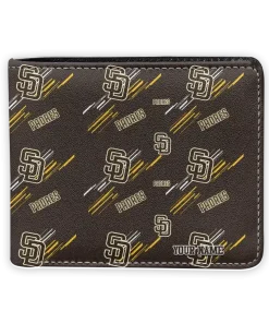 San Diego Padres Wallet - Personalized Streak Motif Brown