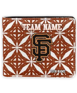 San Francisco Giants Wallet - Personalized Geometric Star Orange White