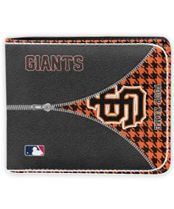 San Francisco Giants Wallet - Personalized Zipper Split Orange Black