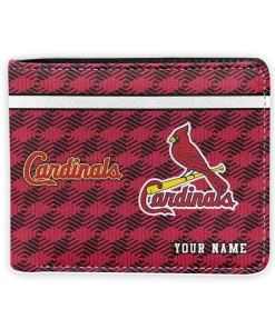 St. Louis Cardinals Wallet - Personalized Cube Illusion Red