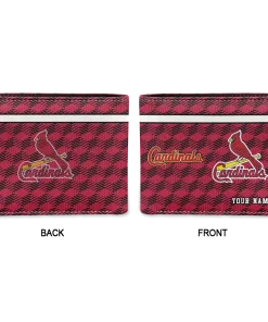Alternative view of St. Louis Cardinals Wallet - Personalized Cube Illusion Red