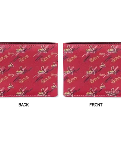 Alternative view of St. Louis Cardinals Wallet - Personalized Streak Motif Red