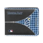 Tampa Bay Rays Wallet - Personalized Zipper Split Navy Black