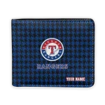 Texas Rangers Wallet - Personalized Classic Houndstooth Blue