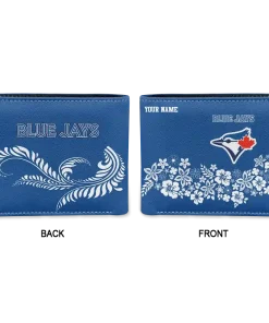 Alternative view of Toronto Blue Jays Wallet - Personalized Floral Cluster Blue White