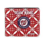 Washington Nationals Wallet - Personalized Geometric Star Red White