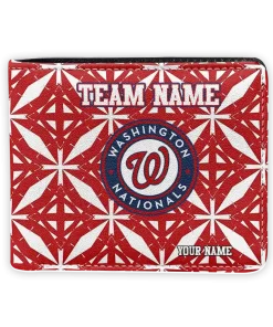 Washington Nationals Wallet - Personalized Geometric Star Red White