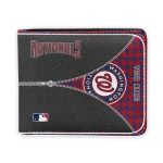 Washington Nationals Wallet - Personalized Zipper Split Red Black