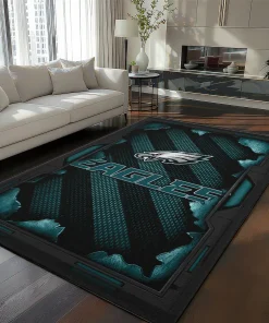 Philadelphia Eagles Rug - Torn Mesh Green