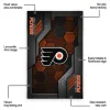 Philadelphia Flyers Rug - Hexagonal Grid Pattern Orange
