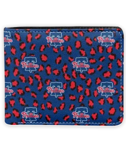 Philadelphia Phillies Wallet - Leopard Texture Blue