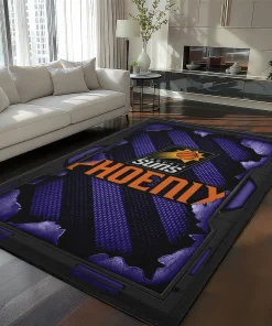 Phoenix Suns Rug - Torn Mesh Purple
