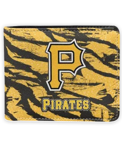 Pittsburgh Pirates Wallet - Abstract Stripes Yellow Black